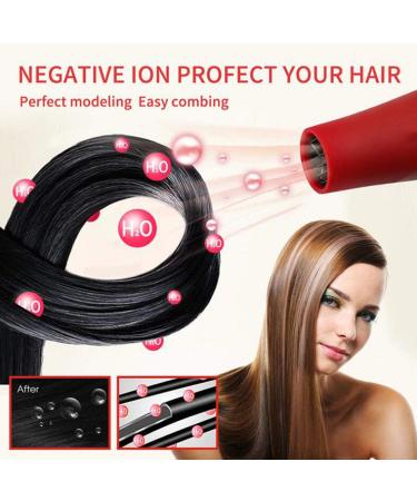 Hair Dryer 2300W Ionic Professional Blow Dryer with 2 Air Nozzles Low Noise Hairdryer with 2 Speed 3 Heat Settings Powerful AC Motor Fast Drying for Home and Salon Men and Women Small Gift - Buy Online on GoSupps.com