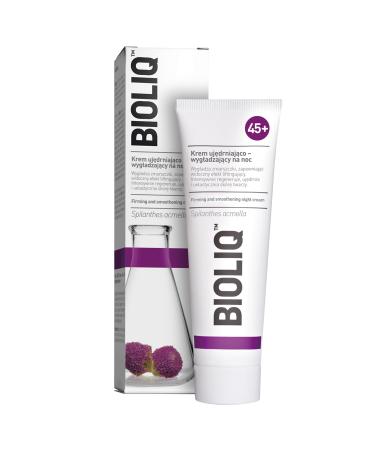 45+ Firming and Smoothing Night Cream - Intensive Regeneration Wrinkle Smoothing & Lifting Effect With Spilanthes Acmella Extract Hyaluronic Acid Tetrapeptide Complex Visible Firming - 50ml