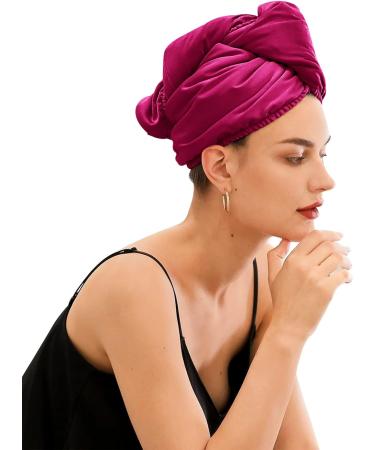 Buy Holiberty Coral Velvet Hair Drying Cap - Ultra Absorbent Fast Drying Towel Wrap for Women & Girls - Perfect for Long Curly Hair (Wine Red) - International Shipping Available - Buy Online on GoSupps.com