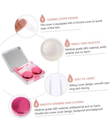 Healeeved 8 STK Square Glasses Case - Compact Travel Contact Lens Holder with Mirror & Lens Storage | Portable ABS Eye Cases - Buy Online on GoSupps.com