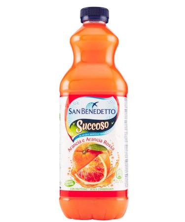 San Benedetto Succoso Arancia e Arancia Rossa Lot de 6 bouteilles en PET Orange et orange sanguine 1 5 l