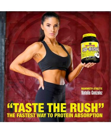 Mammoth Iso-Rush Premium Whey Protein Isolate Fast-Digesting Hormone Free Cross Flow Micro-Filtered (CFM) Sugar Free Bioactive Lactose Free Gluten Free 5 LB (Vanilla Ice Cream) - Buy Online on GoSupps.com
