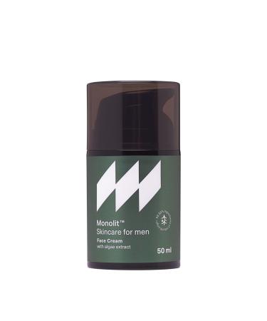Monolit Face Cream with Algae Extract For Man Nourishing Avocado Oil Anti-aging Spirulina Moisturizing Coconut Oil 50ml