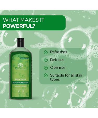 Helios Lifestyle Pvt Ltd The Man Company Aloe Vera & Matcha Body Wash Shower Gel for Glowing & Smooth Skin Enriched with Green Tea & Moringa Leaf Extract Toxin Free 200 Ml - Buy Online on GoSupps.com
