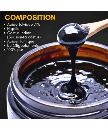  HERBOSIA Shilajit Costus Nigella - Pure Resin Formula 50g - Natural Triple Extract Premium - French Quality - Buy Online on GoSupps.com