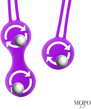 MOPO LLC Kegel Weighted Exercise Balls - Strengthen Pelvic Floor & Bladder Control - Set of 3 for All Levels - Purple - International Shipping Available - Buy Online on GoSupps.com