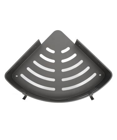 Verdant Touch Triangle Wall Shelves, Large Capacity Aluminum Corner Wall Shelves, Punch-Free, Grey