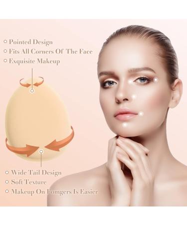 Sibba 2-Piece Loose Powder Puffs with Finger Holder - Soft Makeup Setting Triangle Face Cushion for Beauty Blender - Portable Cosmetics Sponge for Foundation - Small Head Storage Brush Included - Buy Online on GoSupps.com