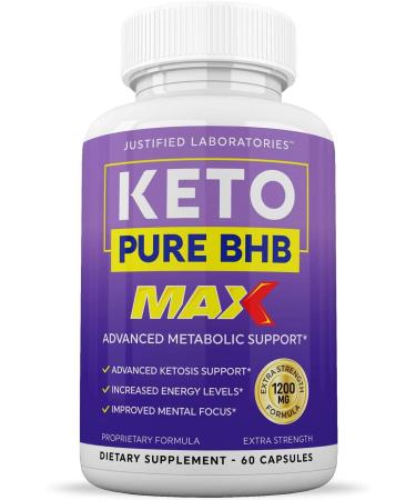 Keto Pure BHB Max 1200mg 3 Pack Supplement | Advanced Ketosis Support | Includes goBHB Exogenous Ketones | Apple Cider Vinegar, Macadamia Nut Oil, Green Tea | Men Women - Buy Online on GoSupps.com