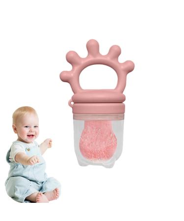 Freshy Toothing Pacifiers - Reusable Silicone Nipple Bite Toys & Fruit Feeders for Soothing Gums | Honhoha Rose Red - Buy Online on GoSupps.com