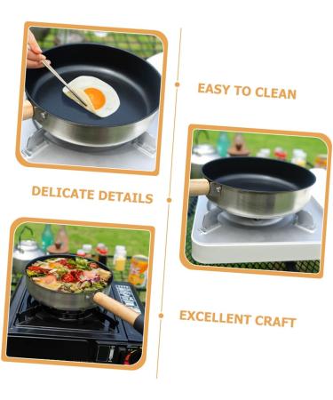 HAKIDZEL Camping Portable Pan Non Stick Cooking Utensils Egg Pan Non Stick Fry Pan Griddle Pan Pans Camping Cookware Flat Skillet Pan for Eggs Stainless Steel Induction Cooker Egg Boiler - Buy Online on GoSupps.com