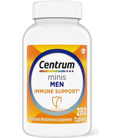 Centrum Minis Men's Daily Multivitamin for Men for Immune Support with Zinc and Vitamin C 140 Day Supply 280 Mini Tablets 1 Pack