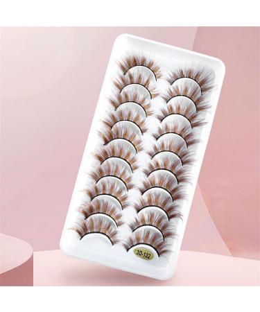 HomeSoGood 10 Pairs Brown Natural Look Wispy Cat Eye Mink False Eyelashes - Buy Online on GoSupps.com