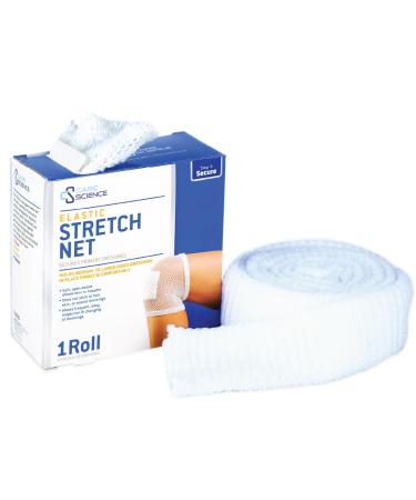 Care Science Elastic Stretch Net 1 Roll 5 Yards | Premium First Aid Wound Care Secures Wound Dressings Firmly & Comfortably in Place