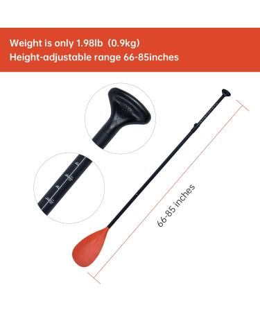 BORUIMA SUP Paddle - Adjustable 3-Piece Floating Alloy Shaft, Nylon Blade, Lightweight Stand-up Paddle Board Oar - Red (65.7-85.4 inches) - Buy Online on GoSupps.com