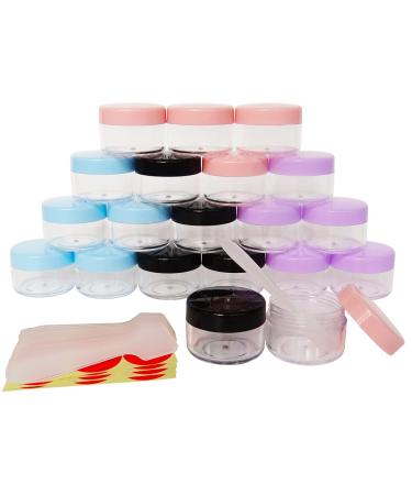 GreatforU 20x 15g sample jars nail art 15ml empty jar cosmetic container cream jars