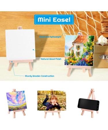 Mini Canvases 18 Pack with Mini Easel - 4x4 Inches Painting Kit for Kids & Teens - Acrylic, Oil, Watercolor - Art Canvases Set - Buy Online on GoSupps.com