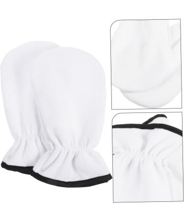 minkissy 1 Pair Maintenance Essential Oil Gloves Wax Warming Gloves Paraffin Wax Bags Hand Paraffin Bath Shower Gloves Moisturizing Gloves Hand Care Gloves White Warm Gloves Flannel Mittens - Buy Online on GoSupps.com