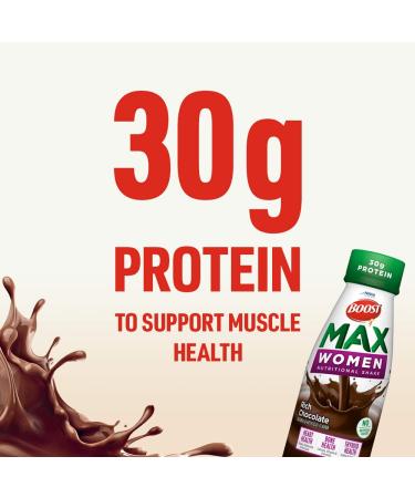 BOOST Max Women Nutritional Drink Chocolate 11 fl oz (Pack of 12) - Delicious Protein Shake for Women - Buy Online on GoSupps.com