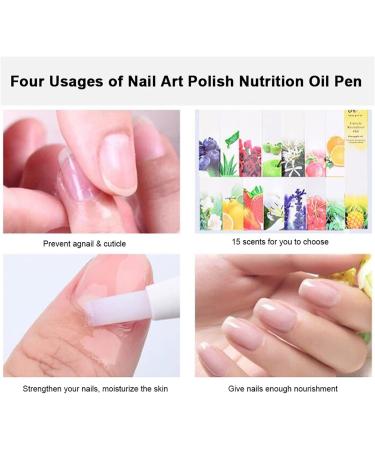 Huile Cuticules Ongles Stylo Layhou 15Pcs Huiles pour Cuticules Stylo Huile Revitalisant la Cuticule Mix Taste Nail Art Ensemble de Kit de Traitement - Buy Online on GoSupps.com