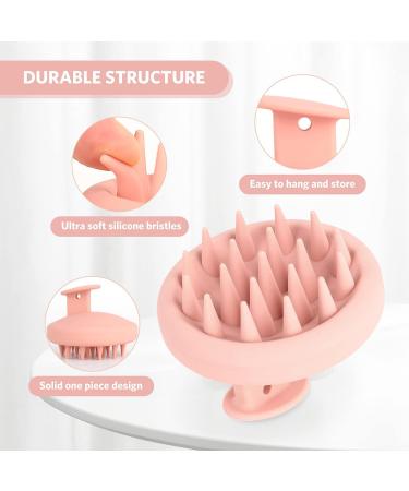ZMCLG Shampoo Brush for Peeling & Scalp Massage | Silicone Hair Care Brush - Pearl Pink - Buy Online on GoSupps.com
