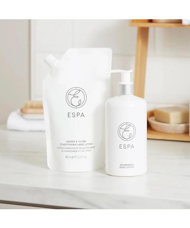 Buy ESPA Ginger and Thyme Conditioning Hand Lotion 400ml Refill Pouch - Sustainable Skincare - Shop Internationally - Buy Online on GoSupps.com