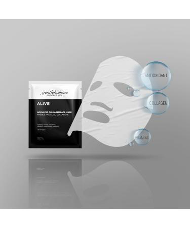 Collagen Facial Mask for Men - 5 Hydrating Anti-Aging Sheet Masks - Hydro Gel for All Skin Types - Premium Skincare - Buy Online on GoSupps.com
