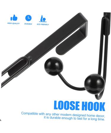 2pcs Double Hook Towel Rack Coat Hangers Over Door Hangers Hooks Door Hook Coat Hook Wardrobe 14x9cm Black - Buy Online on GoSupps.com