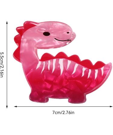 Buerfu Dinosaur Hair Clips - Cute Novelty Dinosaur Barrettes - Novelty Fashionable Acrylic Animal Hair Clips For Children Women Kids Little Girls Diplodocus - Buy Online on GoSupps.com