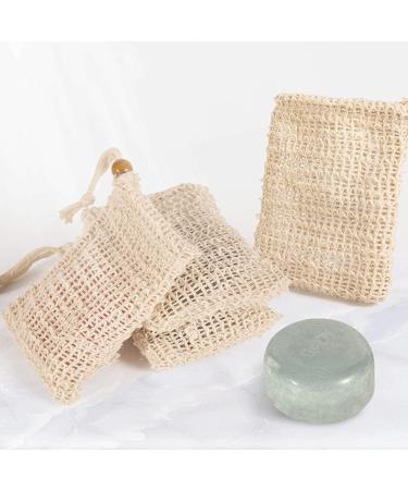 4-Pack Organic Sisal Soap Bags | Eco-Friendly Soap Sack for Exfoliating Drying & Foam | Perfect for Peeling & Massage - Buy Online on GoSupps.com