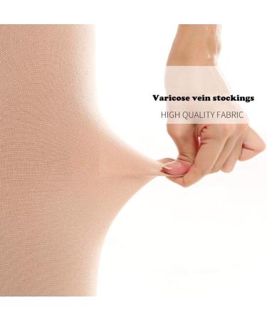 Buy 20-30 mmHg Open Toe Compression Stockings for Varicose Veins - Medical Elastic Support for Men & Women (Skin XL) - International Shipping Available - Buy Online on GoSupps.com