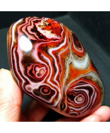 30-200g Natural Polished Banded Agate MadagascarStones (Size : 150-200g) (Size : 100-150g)