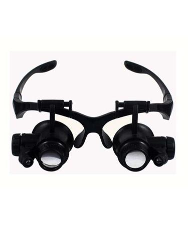 5X 15X 20X 25X Double Eye Glasses Loupe Head Wearing Magnifying Glasses Headset Illuminated Magnifying Glasses Tool Set with LED Light for Watch Repair Jeweler Magnifier Safehappy