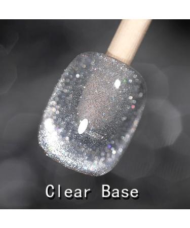 Buy Silver Laser Glitter Gel Nail Polish - Holographic Cat Eye & Reflective Soak Off Gel | International Shipping - Buy Online on GoSupps.com