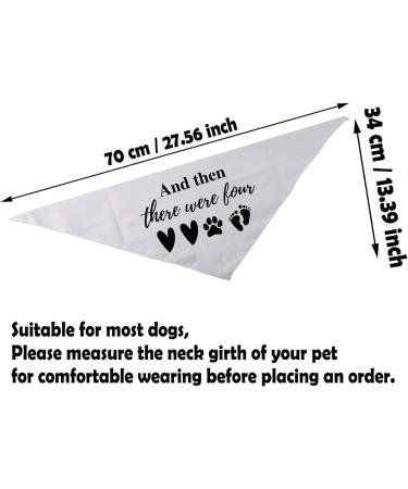 1 Piece Baby Announcement Dog Bandana And Then There Were Four Dog Bandana New Baby Gift Pregnancy Gift (Were Four White) - Buy Online on GoSupps.com