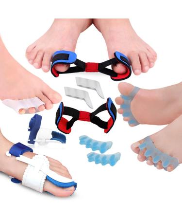 7 Pcs Bunion Corrector Bunion Splints and Bunion Relief for Hallux Valgus Toe Straightener Toe Separators Hammer Toe Big Toe Joint Adjustable Bunion Splint Protector Sleeves kit for Men Women.