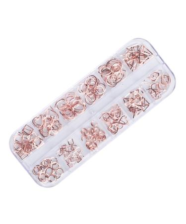 FRCOLOR 1 Box Manicure Tools Rose Gold Decorations Manicure Decoration Nail 3d Metal Size 1 Picture 2