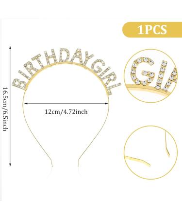 Grevosea Birthday Girl Headband Birthday Crown Birthday Headband Happy Birthday Headband for Women Girls Rhinestone Happy Birthday Accessories Crown Birthday Tiara Happy Birthday Decorations Gifts - Buy Online on GoSupps.com