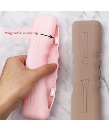 Kicpot Travel Makeup Brush Holder & Drying Net Organizer - Pink&Brown - Buy Online on GoSupps.com