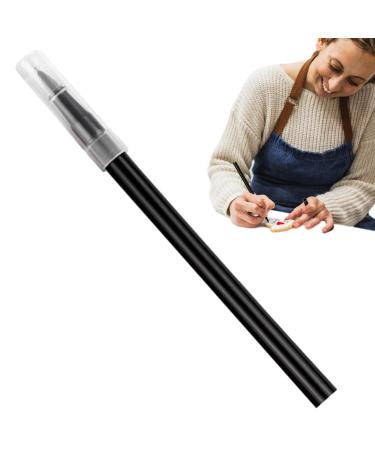 Minan Edible Markers for Cookies - Food Coloring Pens with Fine and Thick Tip - Gourmet Writer Food Grade Decorator Pens Cookie Decorating Supplies Black