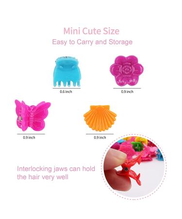 YISSION 200 PCS Small Hair Clips for Girls - Vintage Fashion Hair Accessories for Women & Girls - Assorted Butterfly, Shell, Flower Claw Clips - Buy Online on GoSupps.com