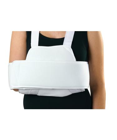 Medline Sling and Swathe Shoulder Immobilizer Soft Pile Foam Adjustable Straps Fits Right/Left Arm Size S/M (30 Inches - 46 Inches) 1 Each Medium
