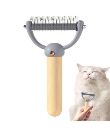Double Sided Undercoat Rake - Double Sided Undercoat Rake for Dogs, Cats Double Sided Dematting for Cat Grooming