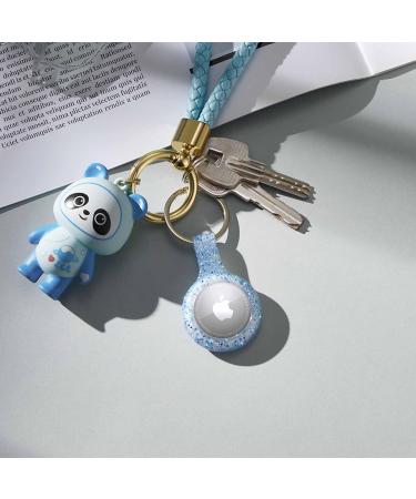 4 Pack Airtag Holder - Glitter Silicone Key Ring Cases for Apple GPS Tracker - Bling Light Keychain in Yellow/Blue/Red/Purple - Buy Online on GoSupps.com