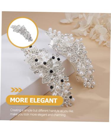 Angoily Rhinestone Hair Clip Girl Hair Clips Pearl Hair Barrettes Rhinestone Hairpin Girl Headdress Crystal Hair Pin Pearl Hair Pin Headdress Accessories Abs Grace 's - Buy Online on GoSupps.com