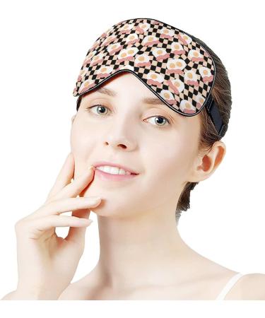 Fried Eggs & Bacon Sleep Mask for Women - Adjustable Eye Shades with Elastic Strap | Ideal for Comfortable Sleep - Buy Online on GoSupps.com