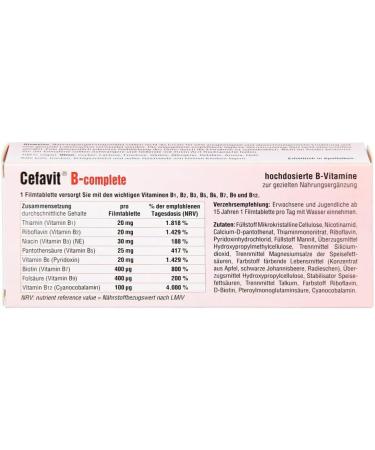 Cefavit B-Complete Film-Coated Tablets 60 Pieces - Boost Energy & Immunity | International Shipping Available - Buy Online on GoSupps.com