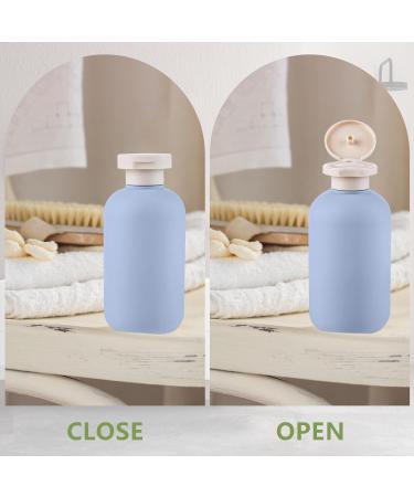 Boutihao 4-Piece Folding Lid Cream Bottles | Refillable Travel Containers for Liquids Lotions & Shampoo (200ml Blue) - Perfect Travel Accessories - Buy Online on GoSupps.com