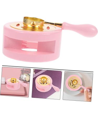 Tofficu Victory Melts Wax Warmer Set | Spoon & Hollowed Wax Seal Tools | Aluminum Alloy Pink 4x4x4cm - Perfect for Wax Melting - Buy Online on GoSupps.com