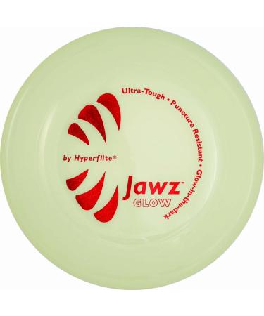 Hyperflite Jawz Pup World Toughest Competition Dog Disc Puncture Resistant Frisbee 7 Inch Glow In The Dark Glow-in-the-Dark